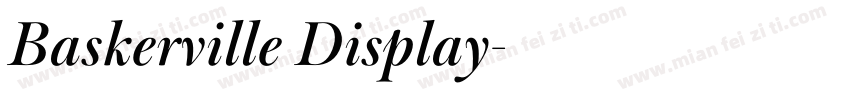 Baskerville Display字体转换